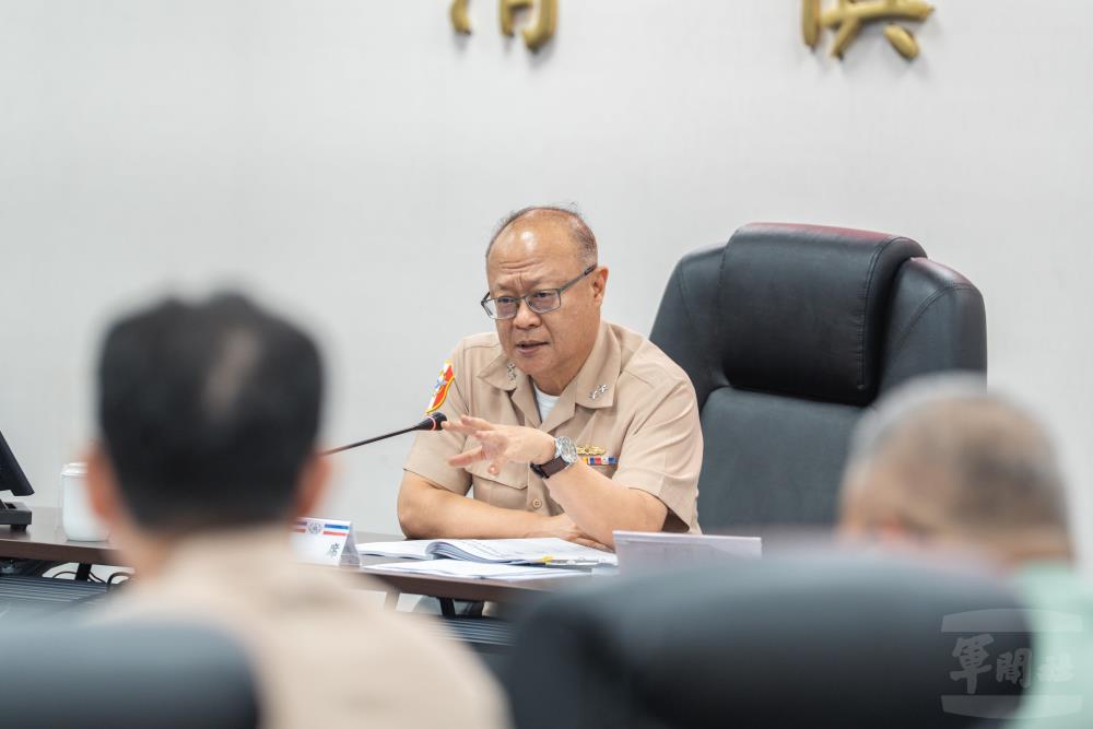 吳常次期許各單位加強反毒工作及強化官兵法紀觀念，以維部隊純淨。（軍聞社記者李恬恬攝）