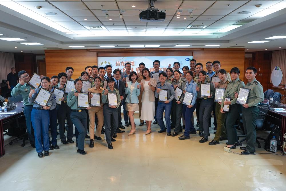 國防部政治作戰局與中華電視公司合作舉辦「國軍114年主持人暨主播培訓班」。（軍聞社記者陳傳奇攝）