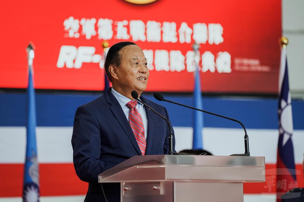 柏副部長於典禮中致詞。（軍聞社記者陳傳奇攝）