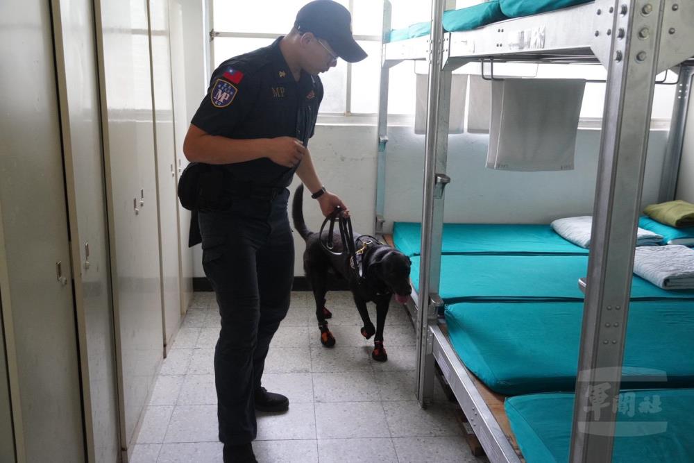 257旅緝毒犬入營查察　落實反毒作為