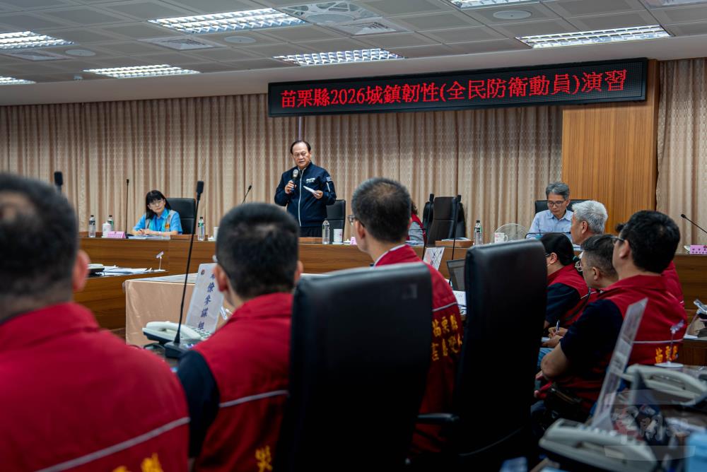 行政院政務委員季連成針對兵推狀況予以講評。（軍聞社記者尤昱翔攝）
