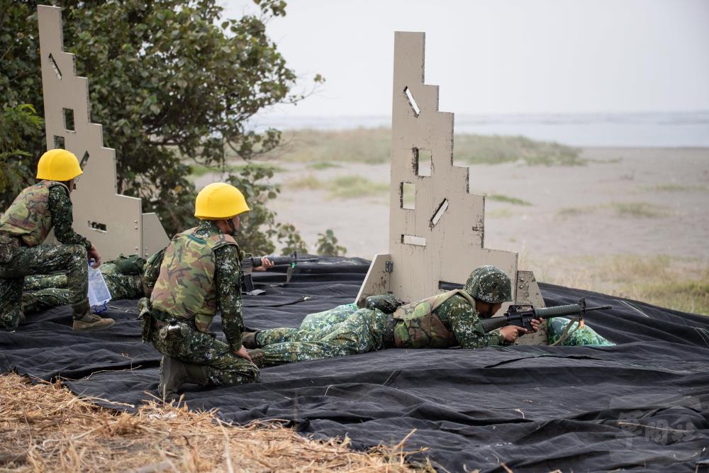 Shooting training at a field operation ground by 137th Infantry Brigade to improve the defense and combat capabilities of troops